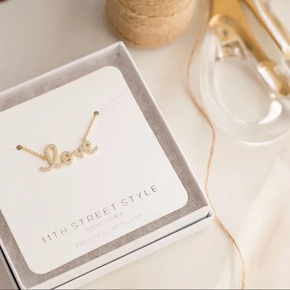 Love Crystal Necklace | 14k Gold Plated - Picture 2 of 8